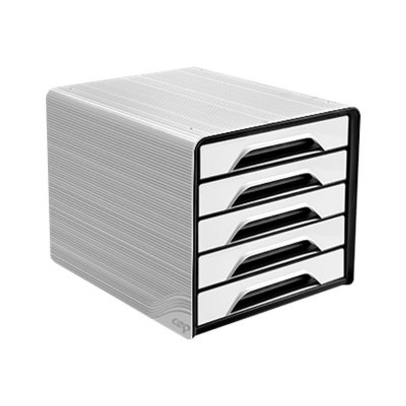 3462159010519-CEP Gloss - Module de classement 5 tiroirs - blanc/noir-P_79428604_1-0