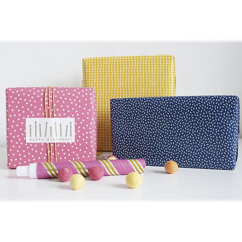 3329682018712-Clairefontaine Alliance - Papier cadeau - 70 cm x 50 m - 60 g/m² - motif triangles jaunes-P_79429519_3-2