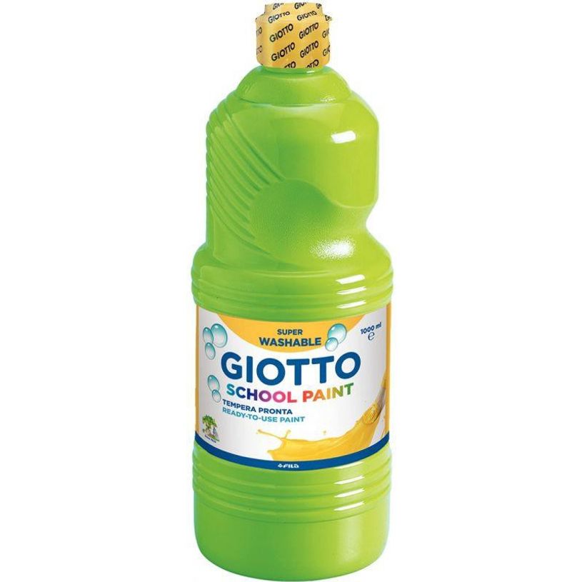 8000825977114-Giotto School - Gouache ultra lavable - vert clair - bouteille d'1 L-P_79430026_1-0