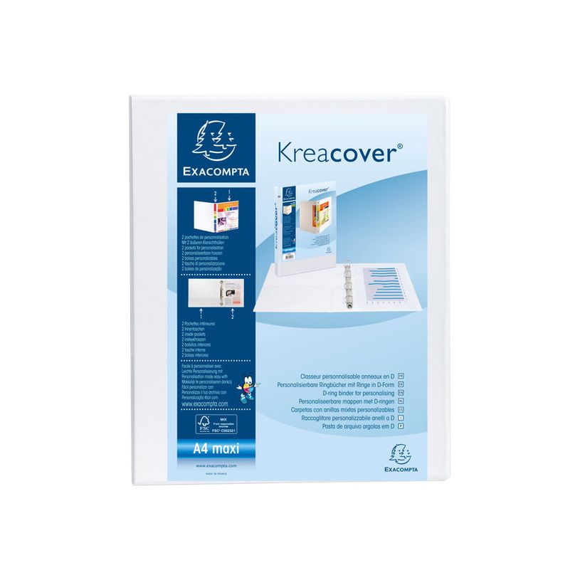 3130630519416-Exacompta Kreacover - Classeur à anneaux personnalisable - Dos 38 mm - A4 Maxi - pour 100 feuilles - bla-P_79430100_3-2