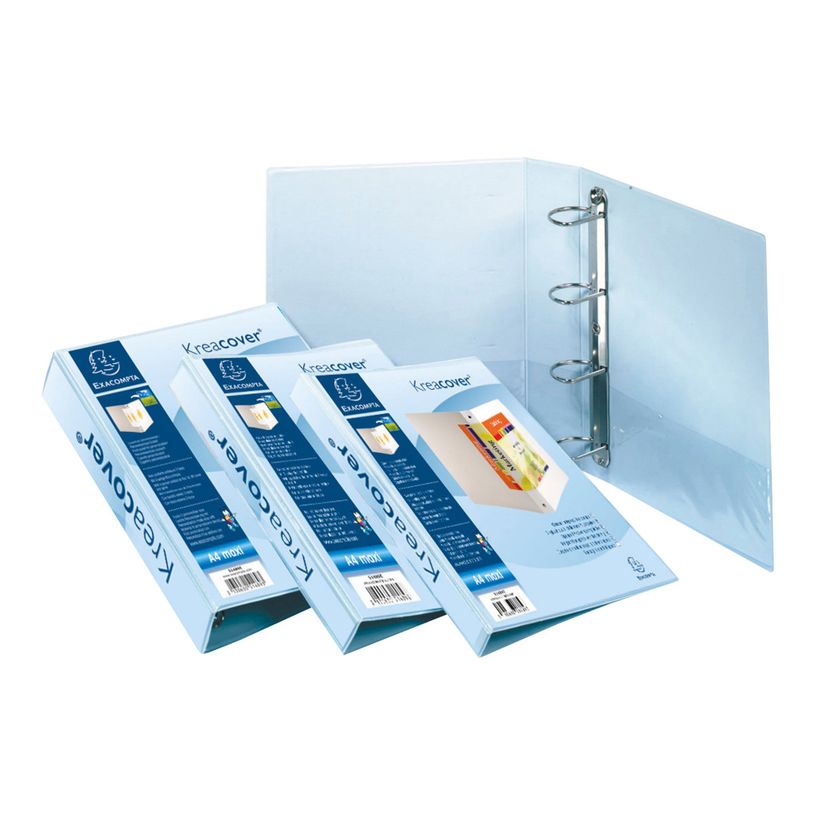 3130639518403-Exacompta Kreacover - Classeur à anneaux personnalisable - Dos 34 mm - A4 Maxi - blanc - 3-P_79430127_1-0