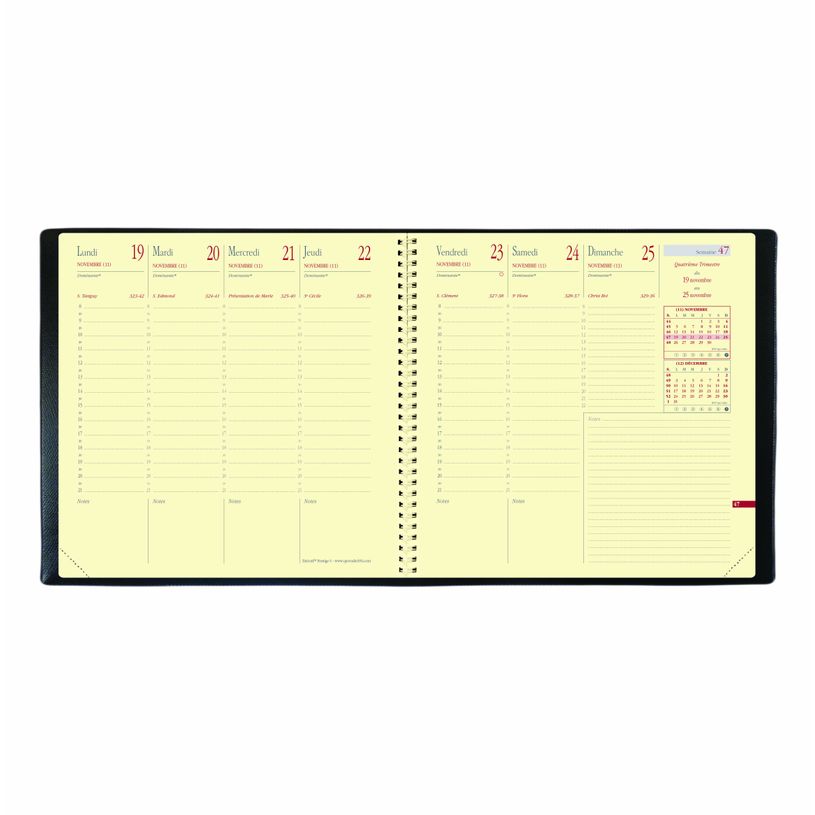 3371010407385-Agenda à spirale Soho Executif Prestige S - 1 semaine sur 2 pages - 16 x 16 cm - bleu ardo-P_79430865_2-1