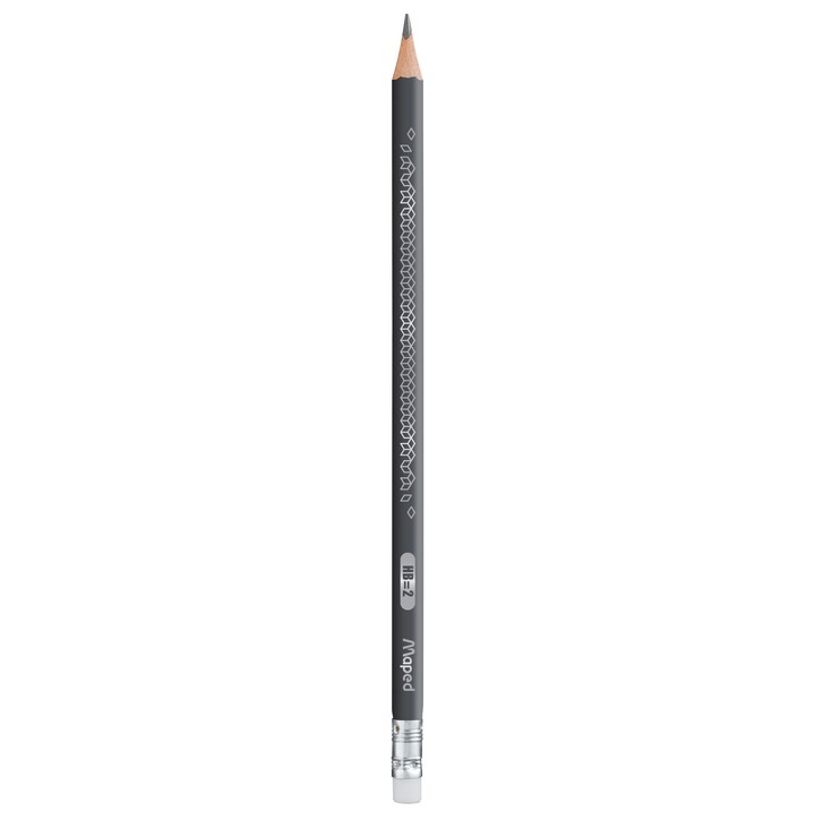 3154148517184-Maped BlackPep's - Pack de 3 crayons à papier décorés - HB - embout gomme-P_79430924_5-3