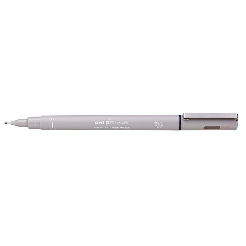 4902778230794-UNI PIN - Feutre fin - pointe calibrée - 0,5 mm - gris clair-P_79431849_1-0