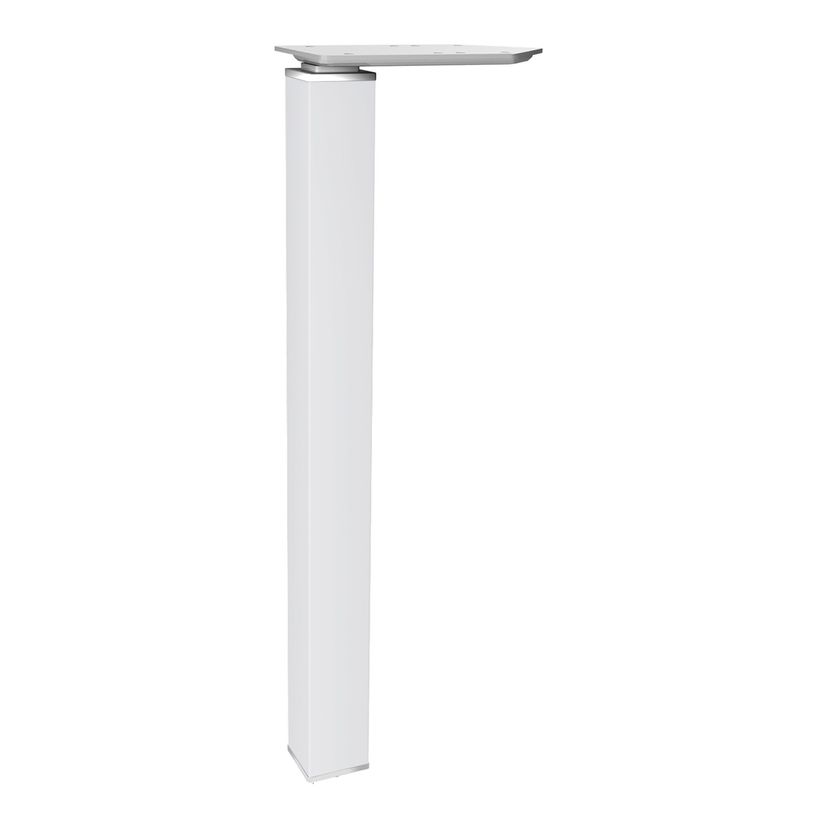 3253310164093-Bureau compact EXPRIM - L160 cm - Retour droite - Plateau Blanc perle - Pieds blanc (Pieds de renfort obligato-P_79432290_2-2
