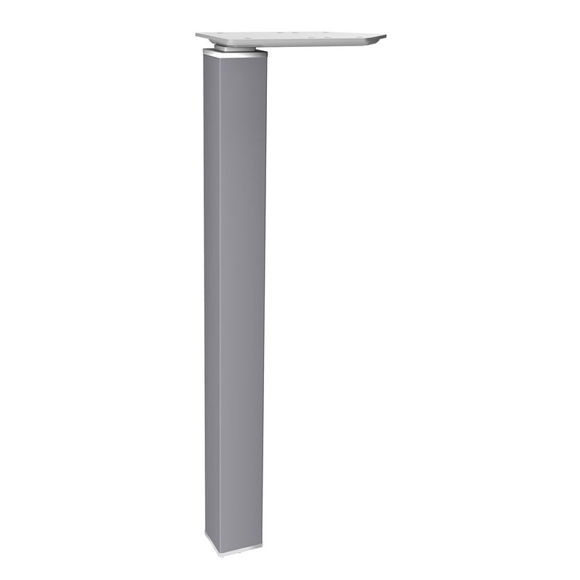 3253310164994-Bureau Vague EXPRIM - L160 cm - Retour droite - Plateau Blanc perle - Pieds alu-P_79432380_2-1