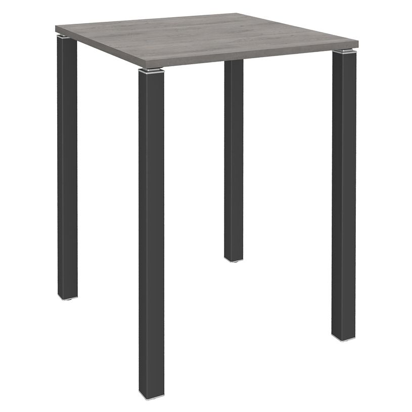 3253310166370-Table Lounge 4 pieds - L80xH105xP80 cm - Pied carbone - plateau imitation chêne gris-P_79432831_1-0