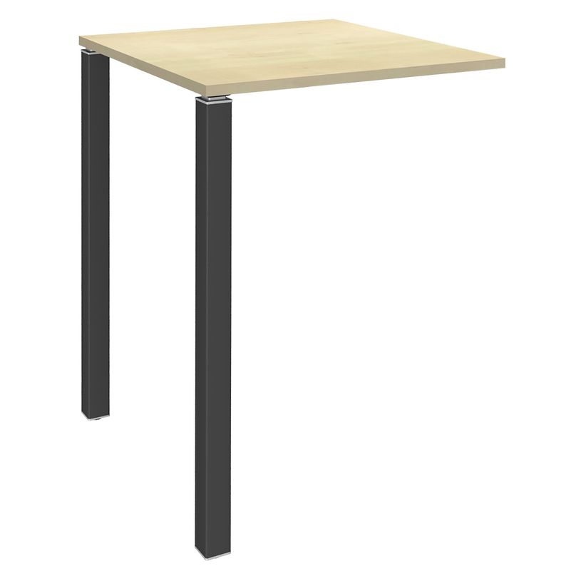 3253310166639-Table Lounge 2 Pieds - L80xH105xP80 cm - Pieds carbonne - plateau imitation érable-P_79432857_1-0