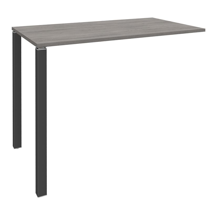 3253310166868-Table Lounge 2 Pieds - L140xH105xP80 cm - Pieds carbonne - plateau imitation chêne gris-P_79432880_1-0