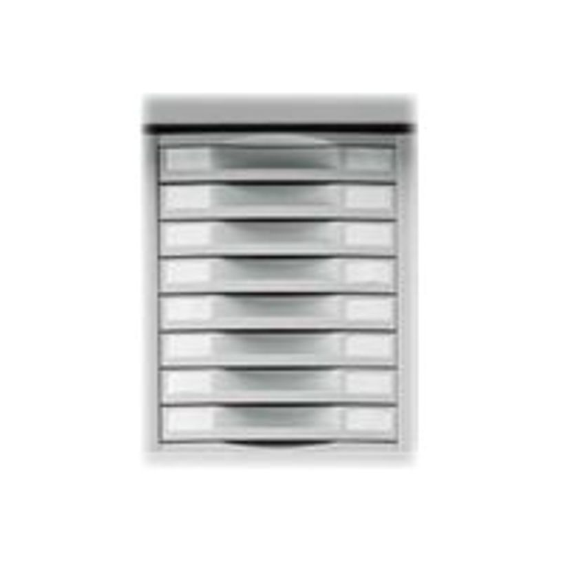 3219099811504-Module 8 tiroirs pour armoire à rideaux - hauteur 50 mm - gris-P_79433046_2-1