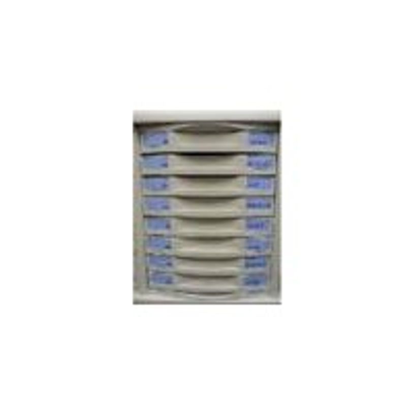 3219099811504-Module 8 tiroirs pour armoire à rideaux - hauteur 50 mm - gris-P_79433046_3-2