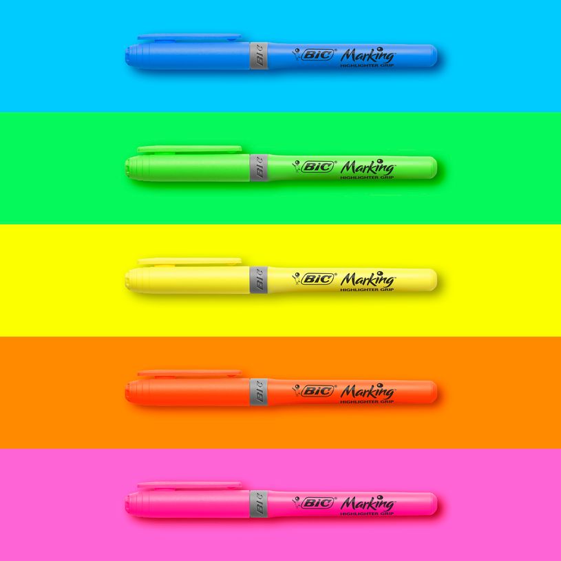 0070330331006-BIC Marking Highlighter Grip - Surligneur - rose-P_79433942_5-4