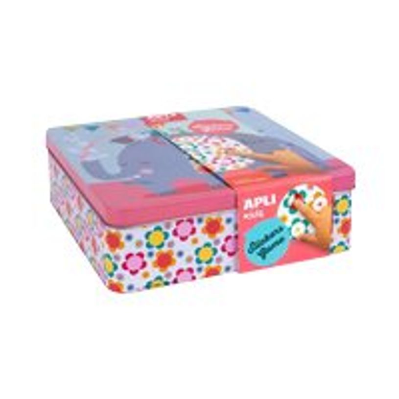 8410782145349-Apli Kids - Boîte métallique jeu de gommettes - éléphant-P_79434893_2-1