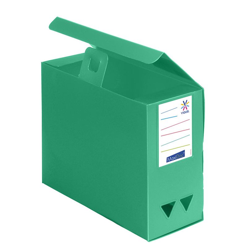 3135251166032-Viquel - Boîte de classement plastique - dos 120 mm - vert-P_79435128_1-0