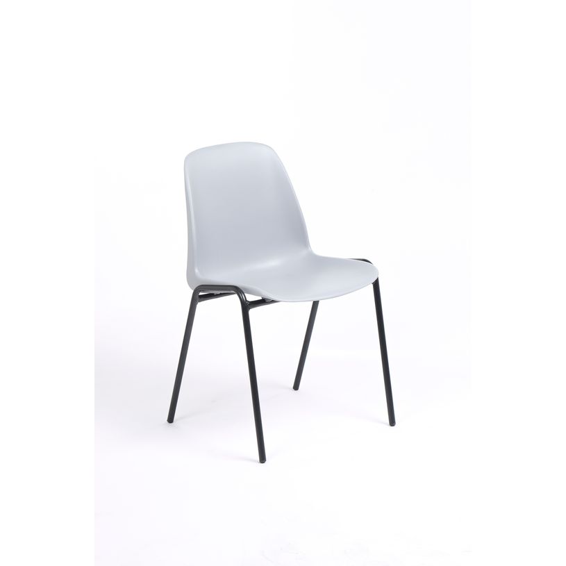 3701338800368-Chaise CHARLOTTE - pieds noirs sans accroche - coque M1 (non feu) - gris clair-P_79438545_1-0