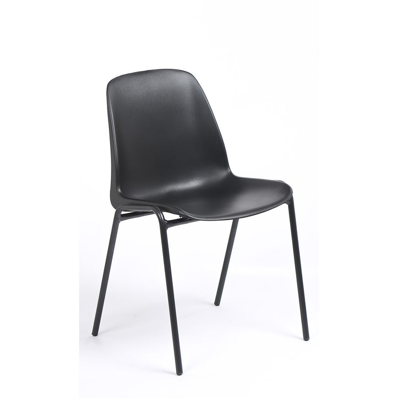 3701338800375-Chaise CHARLOTTE - pieds noirs sans accroche - coque M1 (non feu) - noir-P_79438546_1-0