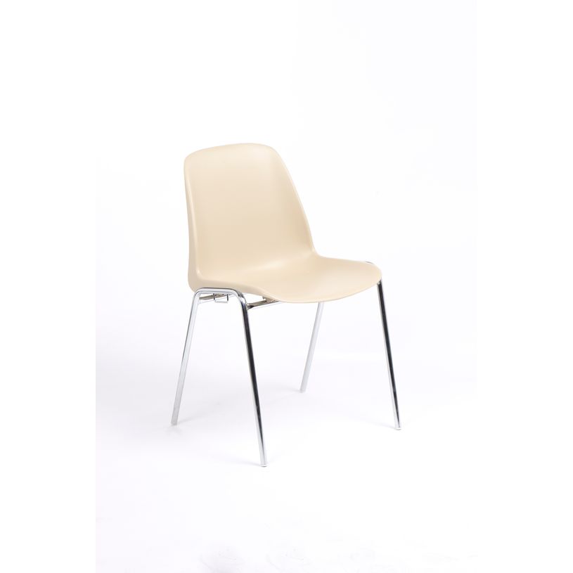 3701338800597-Chaise CHARLOTTE - pieds chromés avec accroches - coque M1 (non feu) - beige-P_79438562_1-0