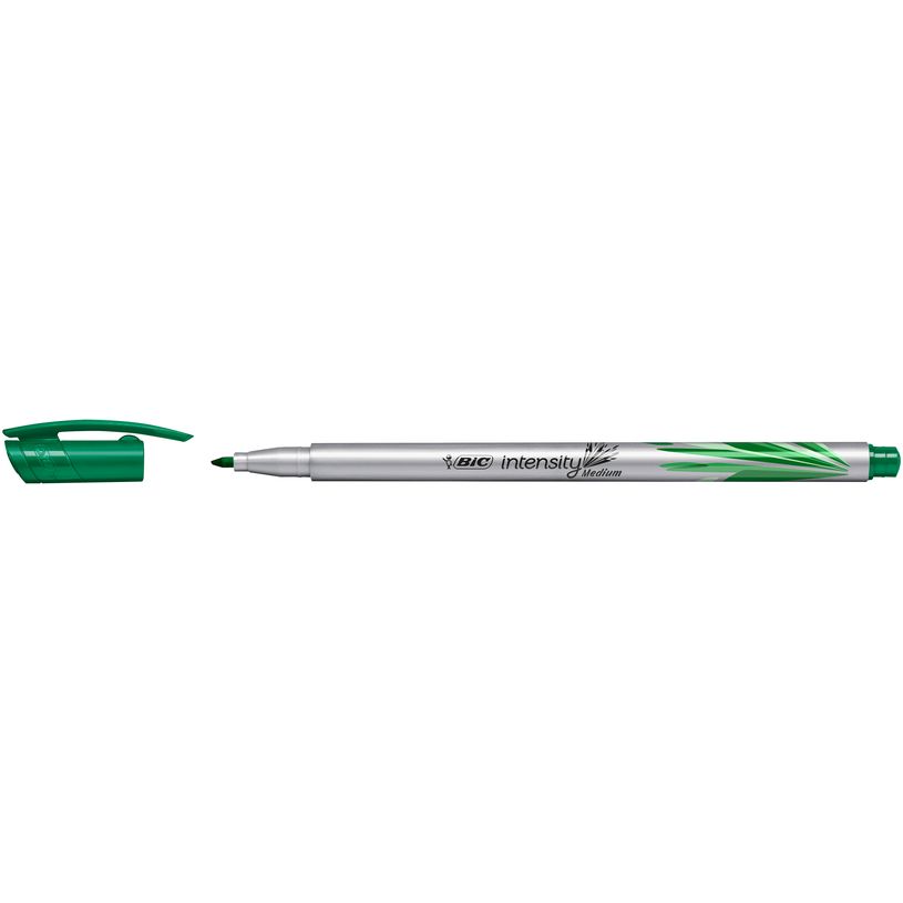3086123537699-BIC Intensity - Pack de 12 feutres fins - pointe moyenne - vert-P_79440301_3-1