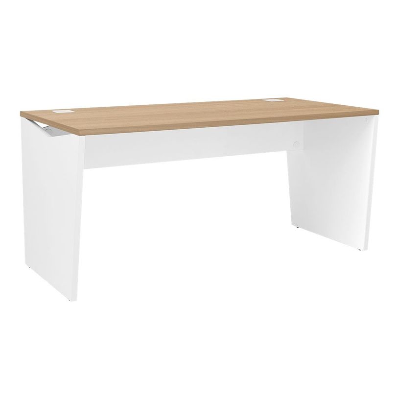 3483600857750-Bureau YES ! - 140 cm - Pieds panneaux fixes - Chêne-P_79440907_1-0