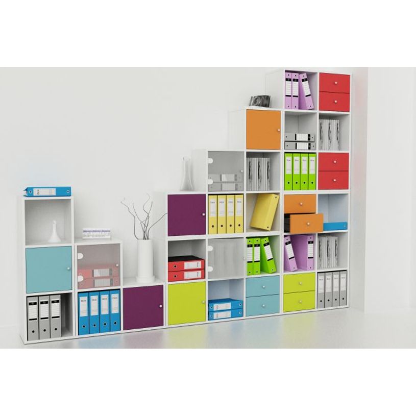 7331910005070-Jeu de 2 portes pour bibliothèque MAXICOLOR - blanc-P_79441458_2-1