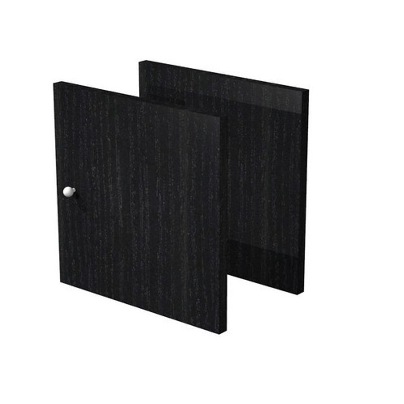 7331910007166-Jeu de 2 portes pour bibliothèque MAXICOLOR - imitation frêne noir-P_79441470_1-0