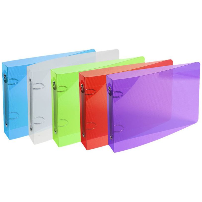 3130630510901-Exacompta Crystal Colours - Classeur souple 2 anneaux pour fiches Bristol - Dos 25 mm - 10 -P_79445322_1-0