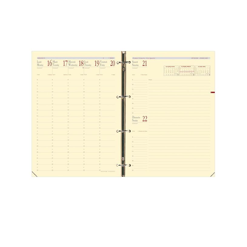 3371010119141-Recharge pour organiseur Timer 29 Prestige - 1 semaine sur 2 pages - 21 x 29,7 cm - papier iv-P_932004_2-0