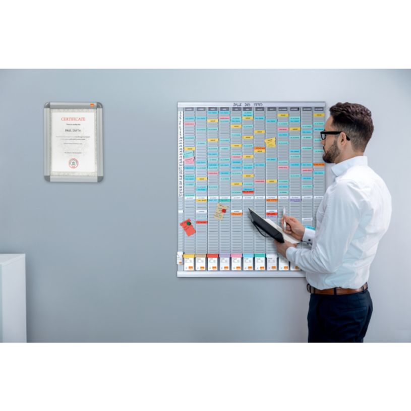 3147330052624-Nobo - Planning hebdomadaire à fiches T - 7 colonnes - 48 x 48 cm-P_999991043_6-2