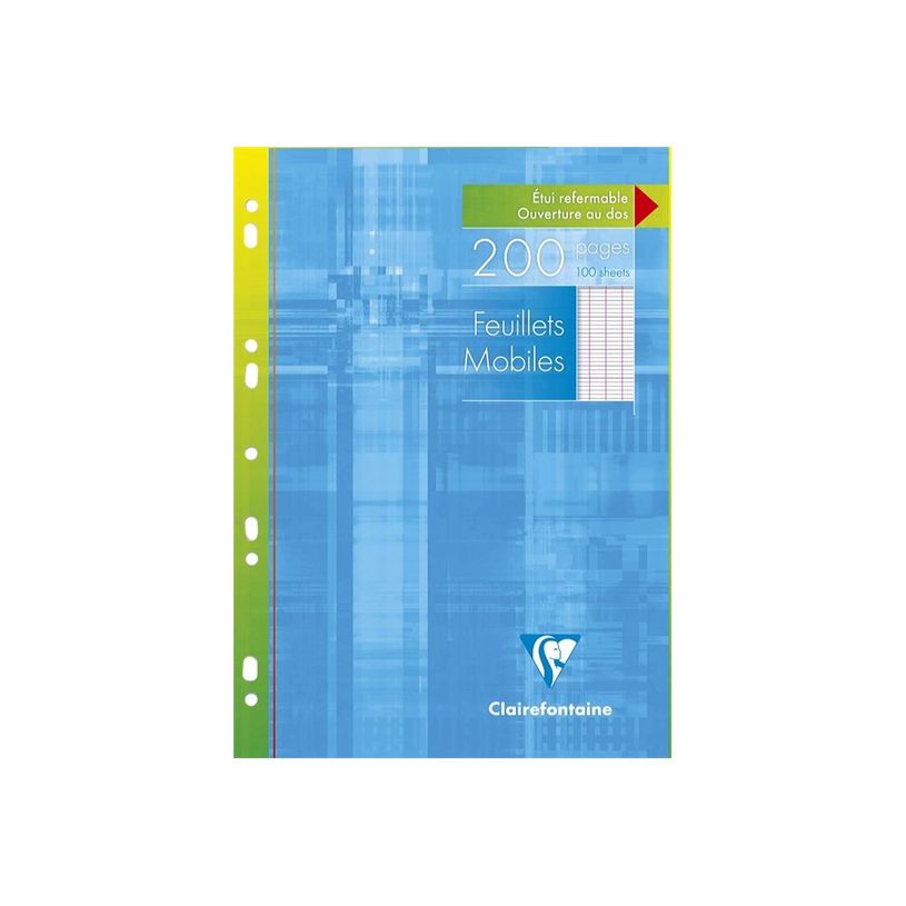 3329680175103-Clairefontaine - feuilles simples A4 - 200 pages - grands carreaux (Seyes) - perforées-P_999991572_1-0