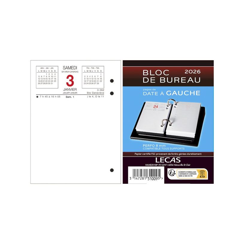 3147281310095-Lecas - Bloc de bureau - date à gauche - 8,5 x 11,5 cm--0